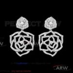 AAA Copy Piaget Rose White Gold Diamond Earrings